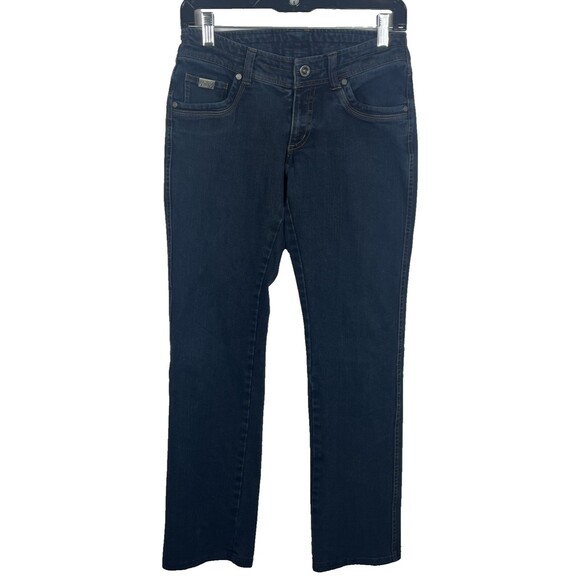 Kuhl Legendary Straight Jeans Hiking Outdoor Born in the Mountains Blue Size 4S - Picture 2 of 14